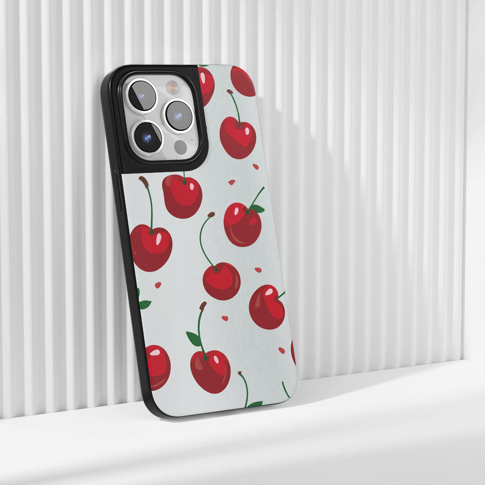 Industry-Level Tough Matte Cherries iPhone Case