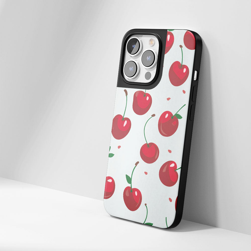 Industry-Level Tough Matte Cherries iPhone Case