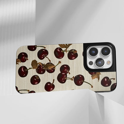 Industry-Level Tough Matte Cherries iPhone Case