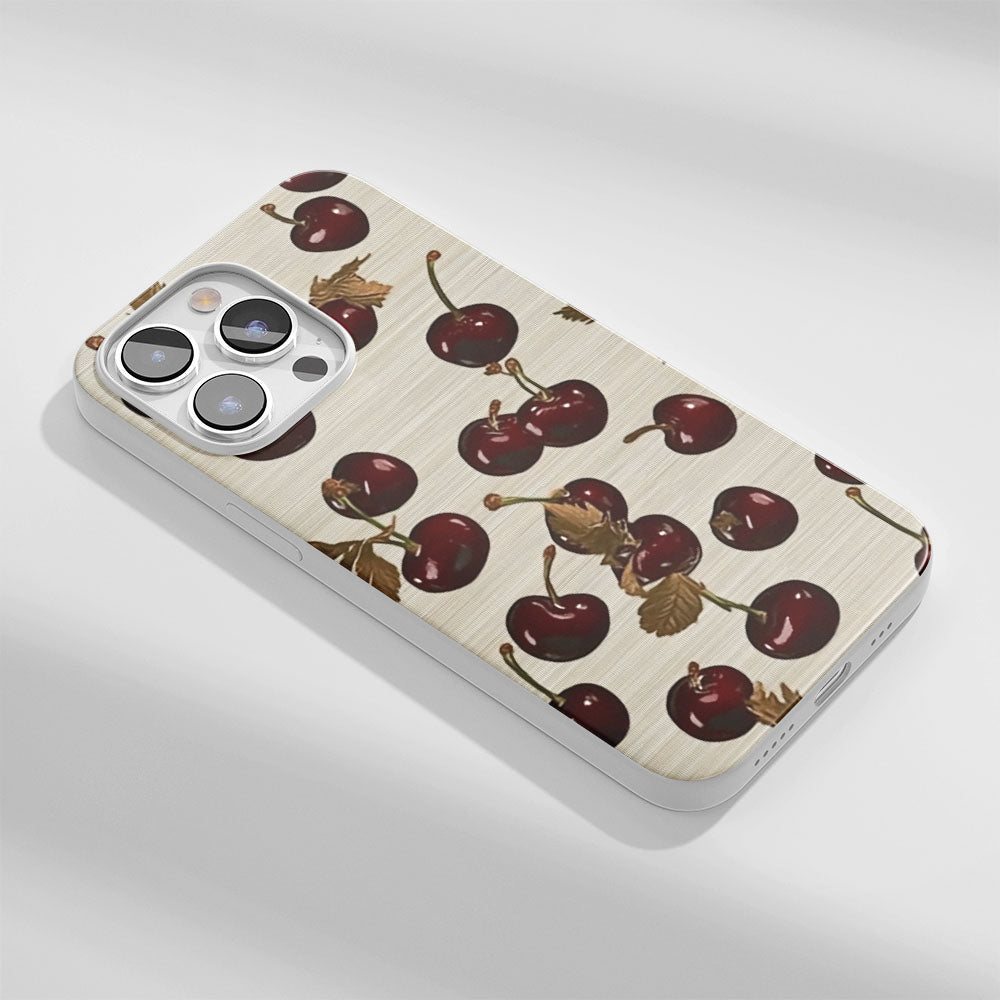 Latest 3rd-Generation Crystal Tough Glossy Cherries iPhone Case