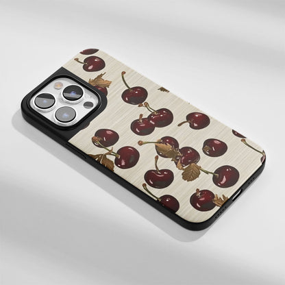 Industry-Level Tough Matte Cherries iPhone Case