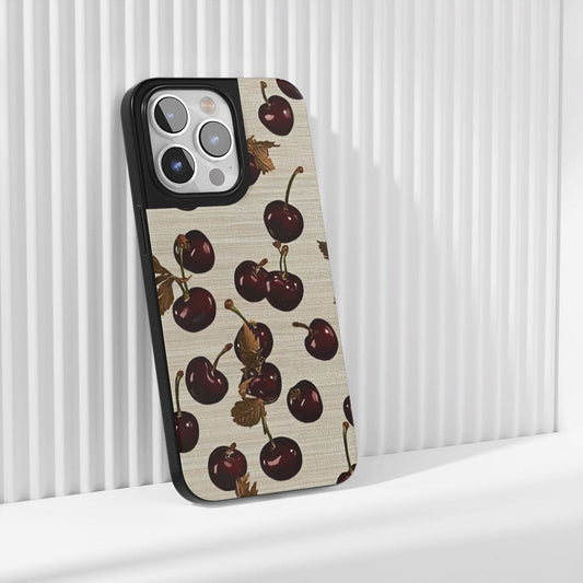 Industry-Level Tough Matte Cherries iPhone Case