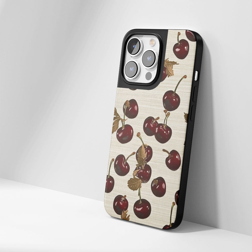 Industry-Level Tough Matte Cherries iPhone Case