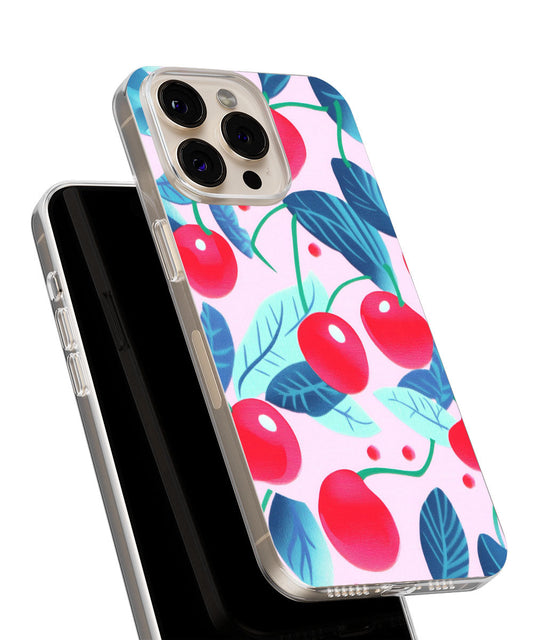 Latest 3rd-Generation Crystal Tough Glossy Cherries iPhone Case (MagSafe-Compatible)