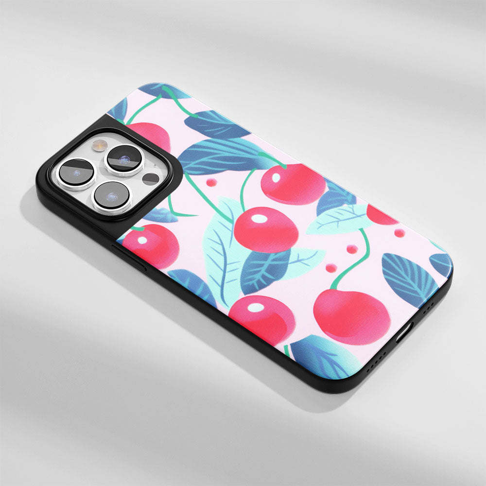 Industry-Level Tough Matte Cherries iPhone Case