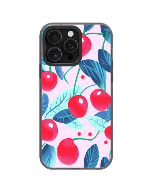 Latest 3rd-Generation Pop Tough Matte Cherries iPhone Case (MagSafe-Compatible) [Back Cover Only]