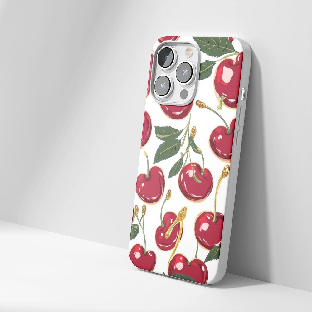 Latest 3rd-Generation Crystal Tough Glossy Cherries iPhone Case