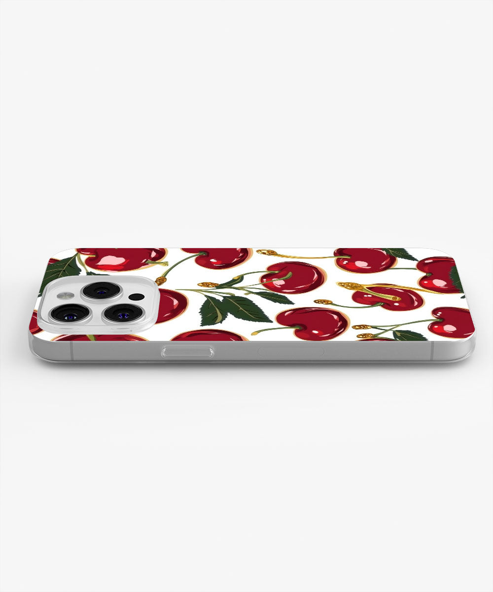 Latest 3rd-Generation Crystal Tough Glossy Cherries iPhone Case (MagSafe-Compatible)