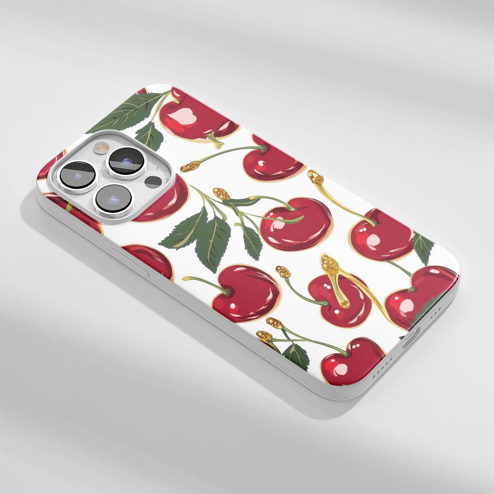 Latest 3rd-Generation Crystal Tough Glossy Cherries iPhone Case