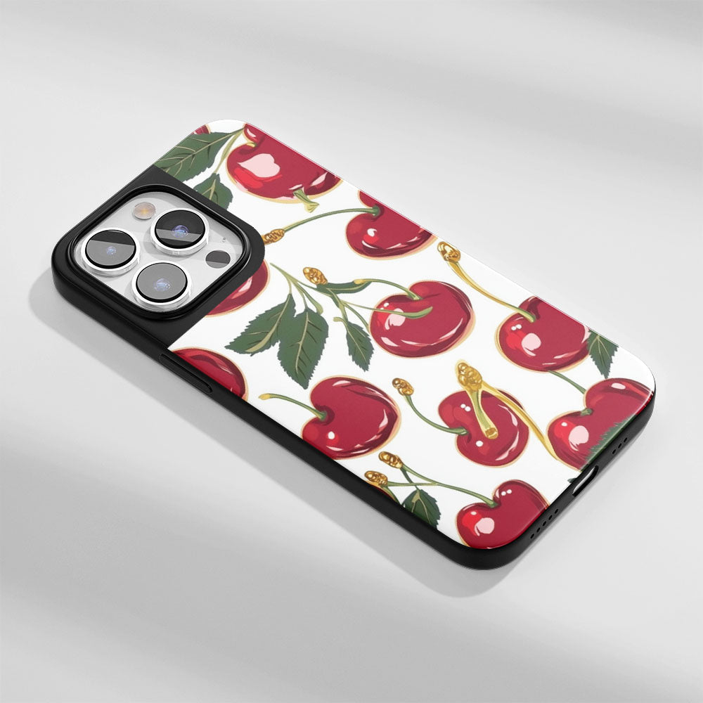 Industry-Level Tough Matte Cherries iPhone Case