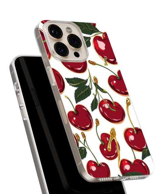 Latest 3rd-Generation Crystal Tough Glossy Cherries iPhone Case (MagSafe-Compatible)