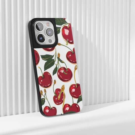 Industry-Level Tough Matte Cherries iPhone Case