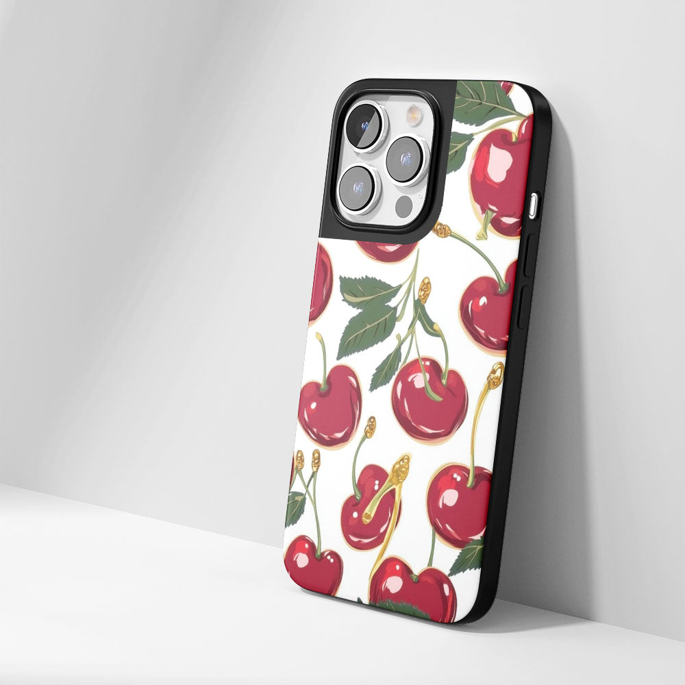 Industry-Level Tough Matte Cherries iPhone Case