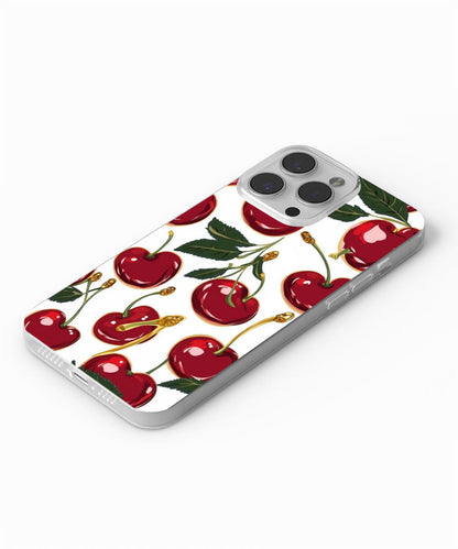 Latest 3rd-Generation Crystal Tough Glossy Cherries iPhone Case (MagSafe-Compatible)
