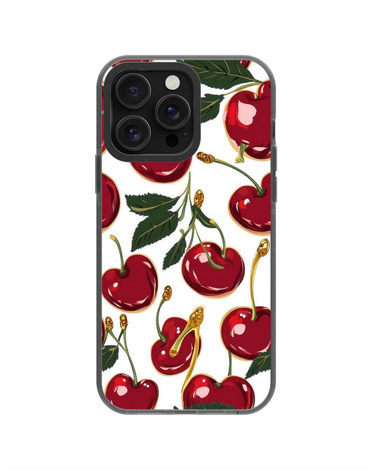Latest 3rd-Generation Pop Tough Matte Cherries iPhone Case (MagSafe-Compatible) [Back Cover Only]