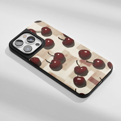 Industry-Level Tough Matte Cherries iPhone Case