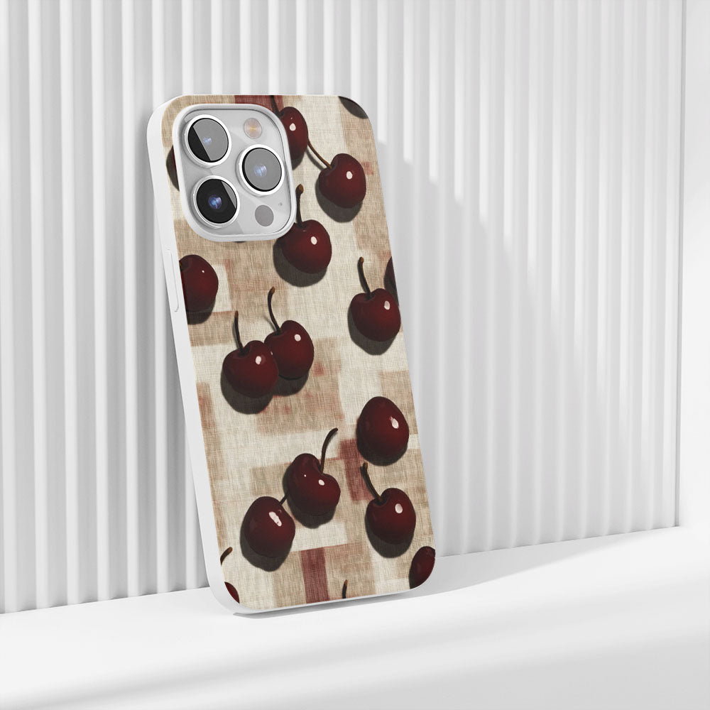 Latest 3rd-Generation Crystal Tough Glossy Cherries iPhone Case