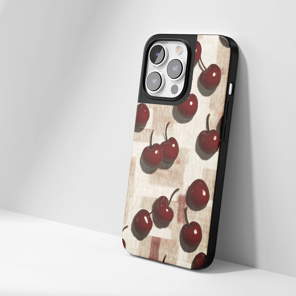 Industry-Level Tough Matte Cherries iPhone Case