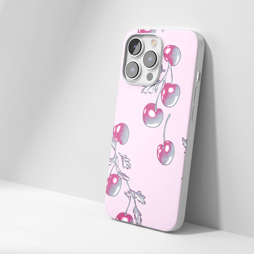 Latest 3rd-Generation Crystal Tough Glossy Cherries iPhone Case