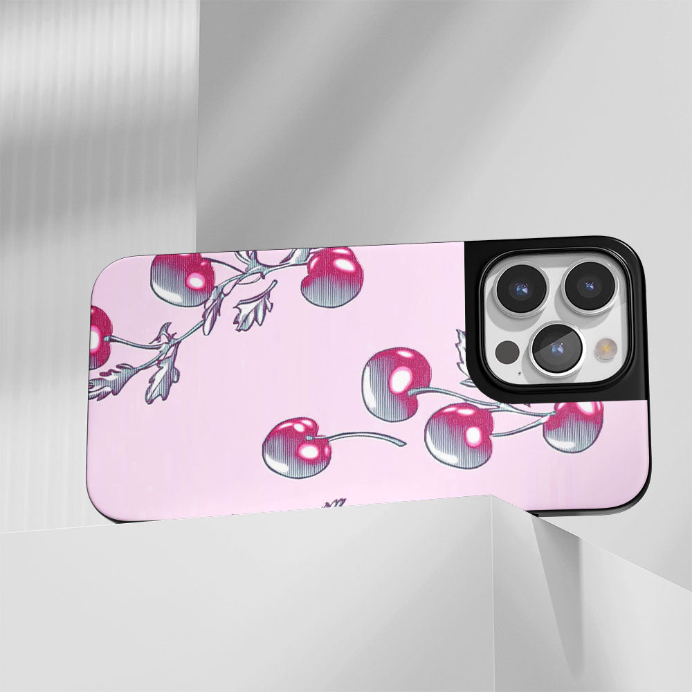 Industry-Level Tough Matte Cherries iPhone Case