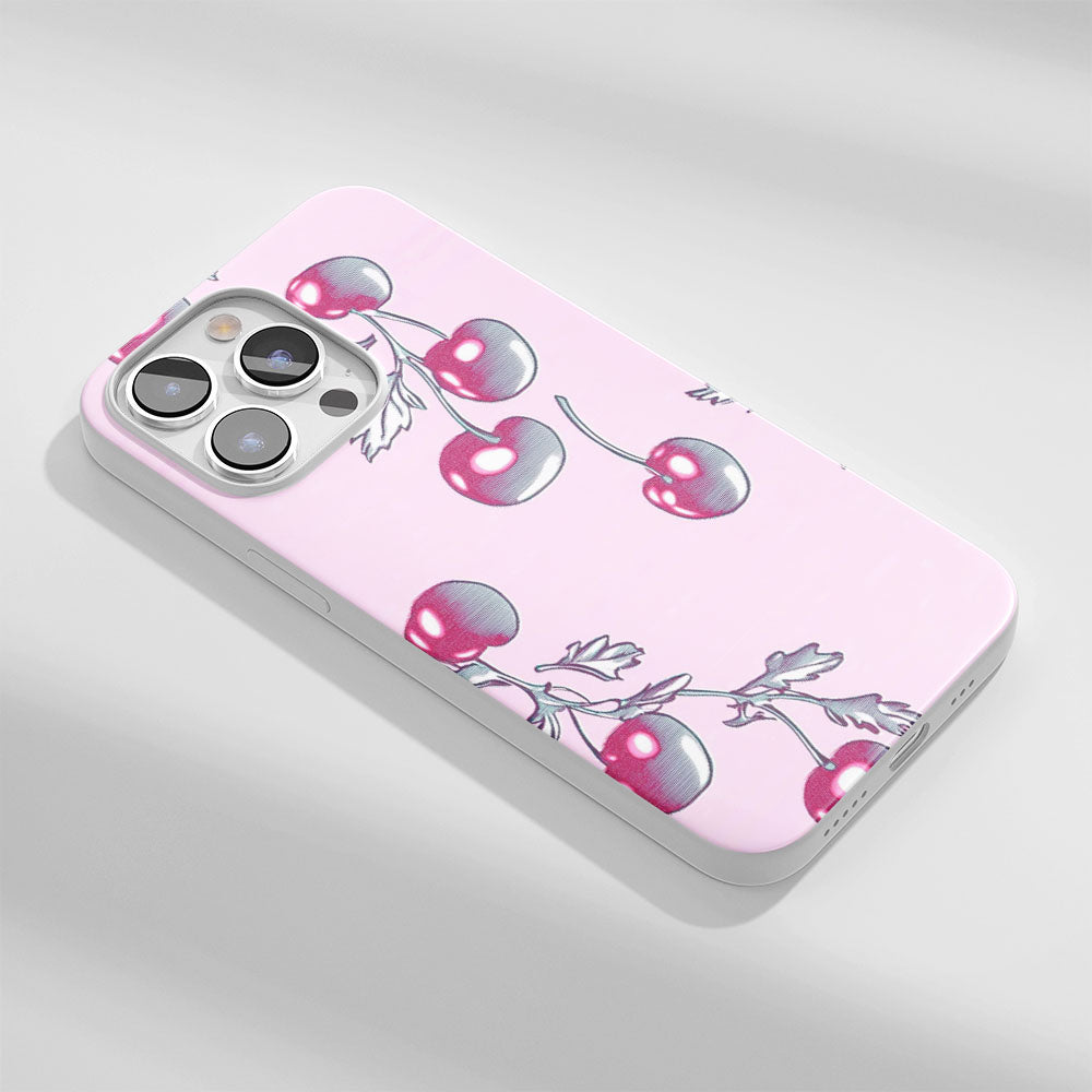 Latest 3rd-Generation Crystal Tough Glossy Cherries iPhone Case