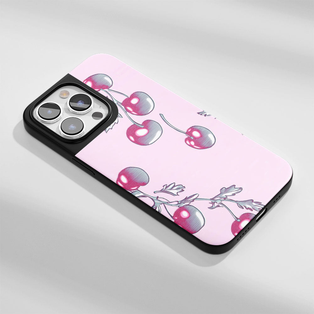 Industry-Level Tough Matte Cherries iPhone Case