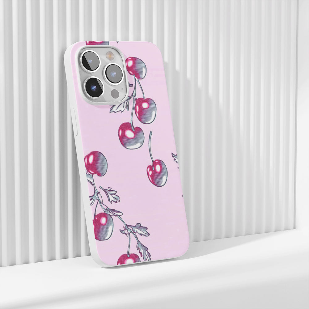 Latest 3rd-Generation Crystal Tough Glossy Cherries iPhone Case