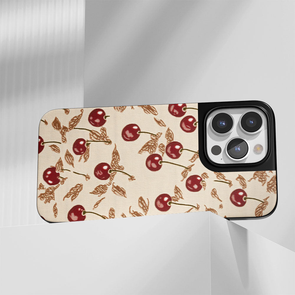 Industry-Level Tough Matte Cherries iPhone Case