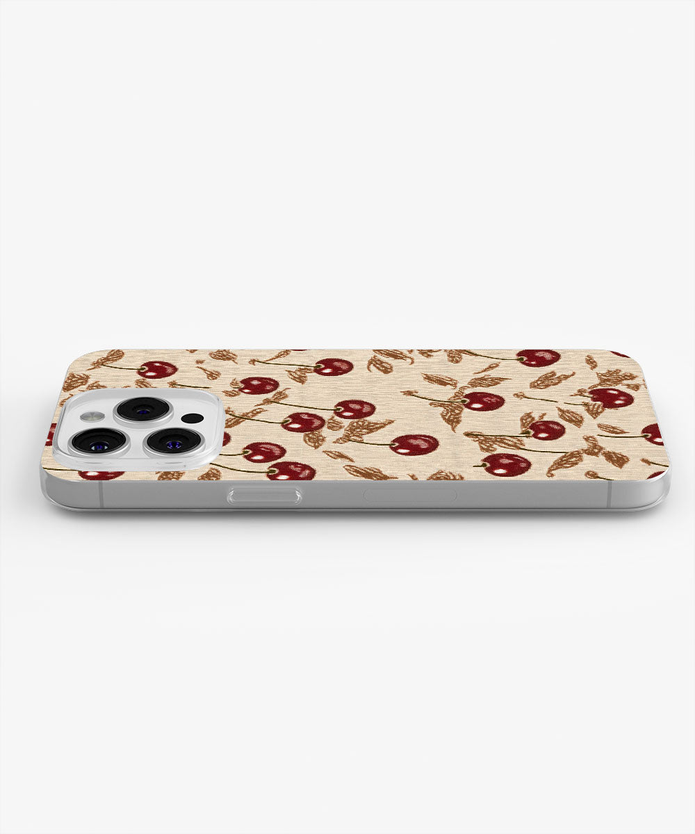 Latest 3rd-Generation Crystal Tough Glossy Cherries iPhone Case (MagSafe-Compatible)