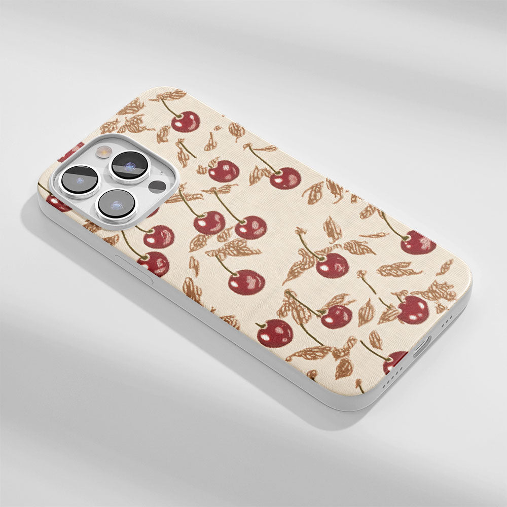 Latest 3rd-Generation Crystal Tough Glossy Cherries iPhone Case