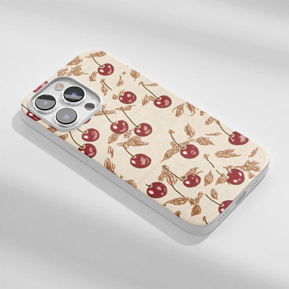 Latest 3rd-Generation Crystal Tough Glossy Cherries iPhone Case