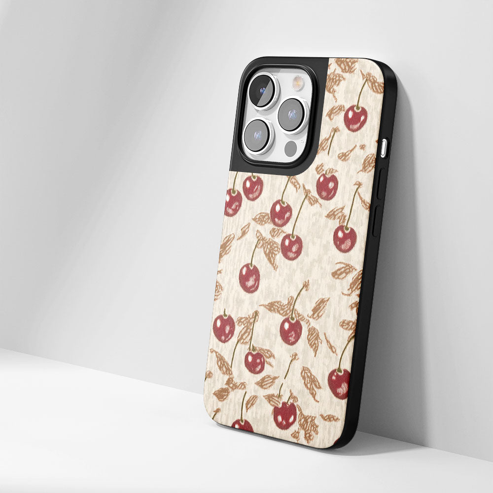 Industry-Level Tough Matte Cherries iPhone Case