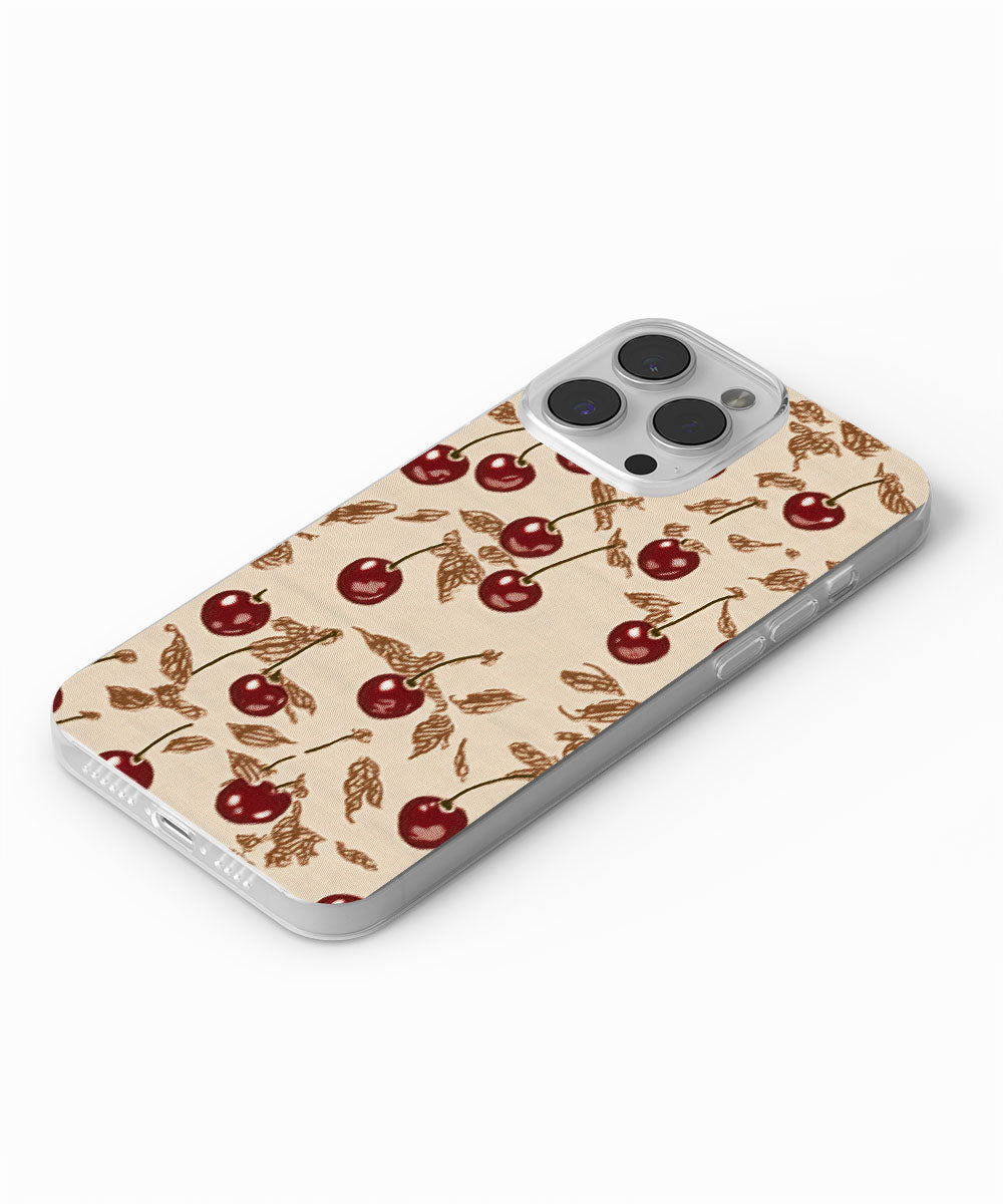 Latest 3rd-Generation Crystal Tough Glossy Cherries iPhone Case (MagSafe-Compatible)