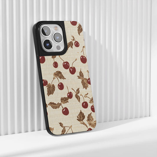 Industry-Level Tough Matte Cherries iPhone Case