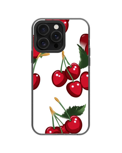 Latest 3rd-Generation Pop Tough Matte Cherries iPhone Case (MagSafe-Compatible) [Back Cover Only]