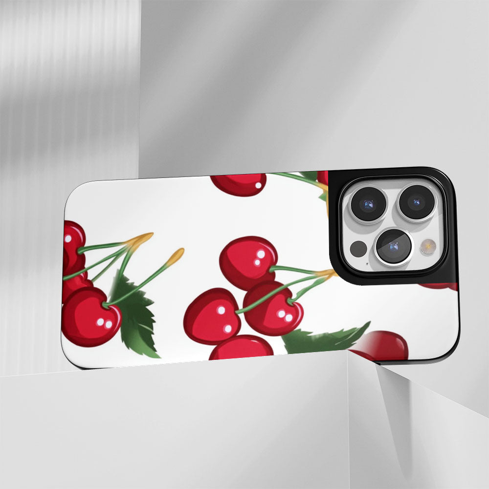 Industry-Level Tough Matte Cherries iPhone Case