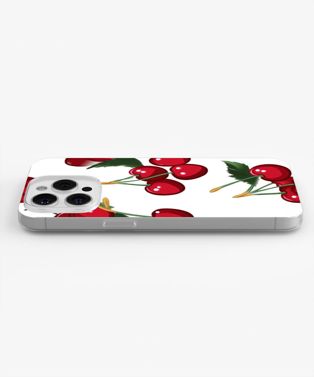 Latest 3rd-Generation Crystal Tough Glossy Cherries iPhone Case (MagSafe-Compatible)