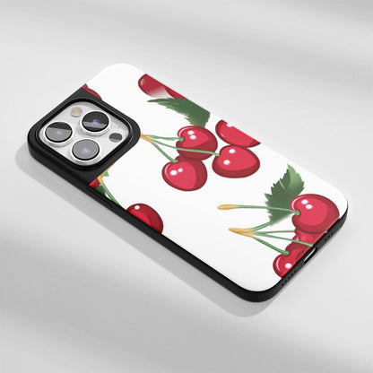 Industry-Level Tough Matte Cherries iPhone Case