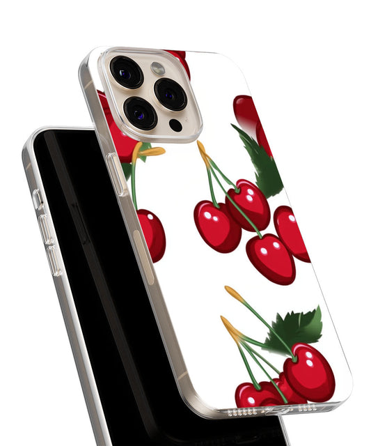 Latest 3rd-Generation Crystal Tough Glossy Cherries iPhone Case (MagSafe-Compatible)