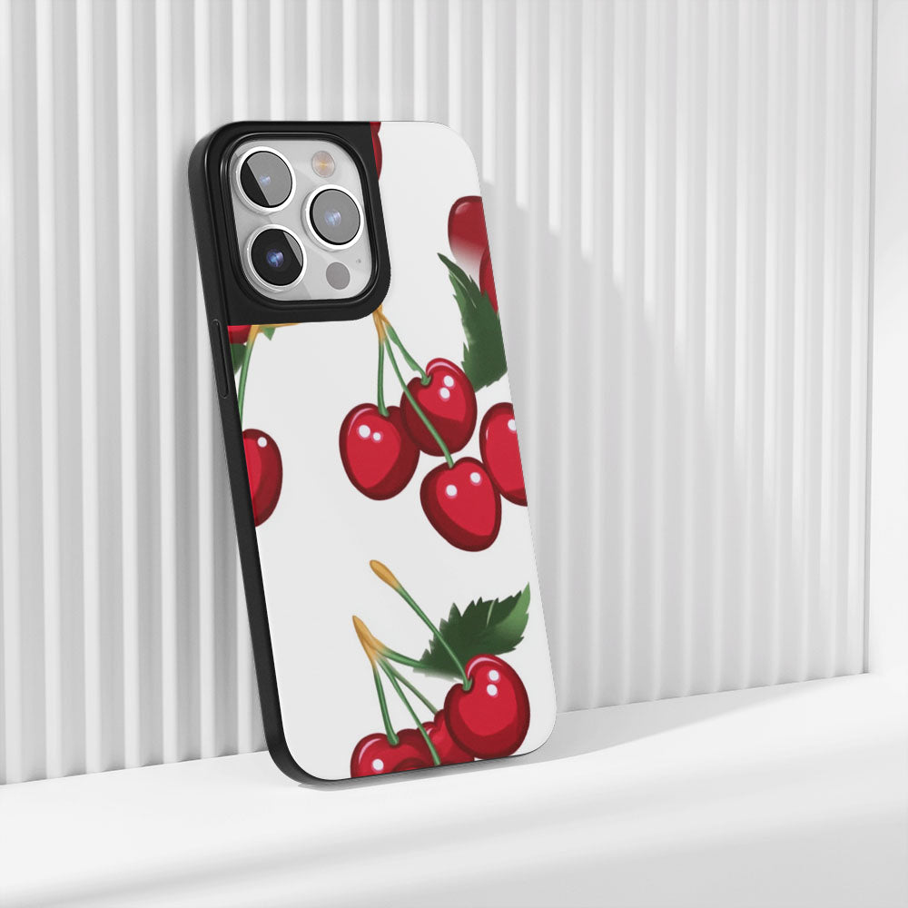 Industry-Level Tough Matte Cherries iPhone Case