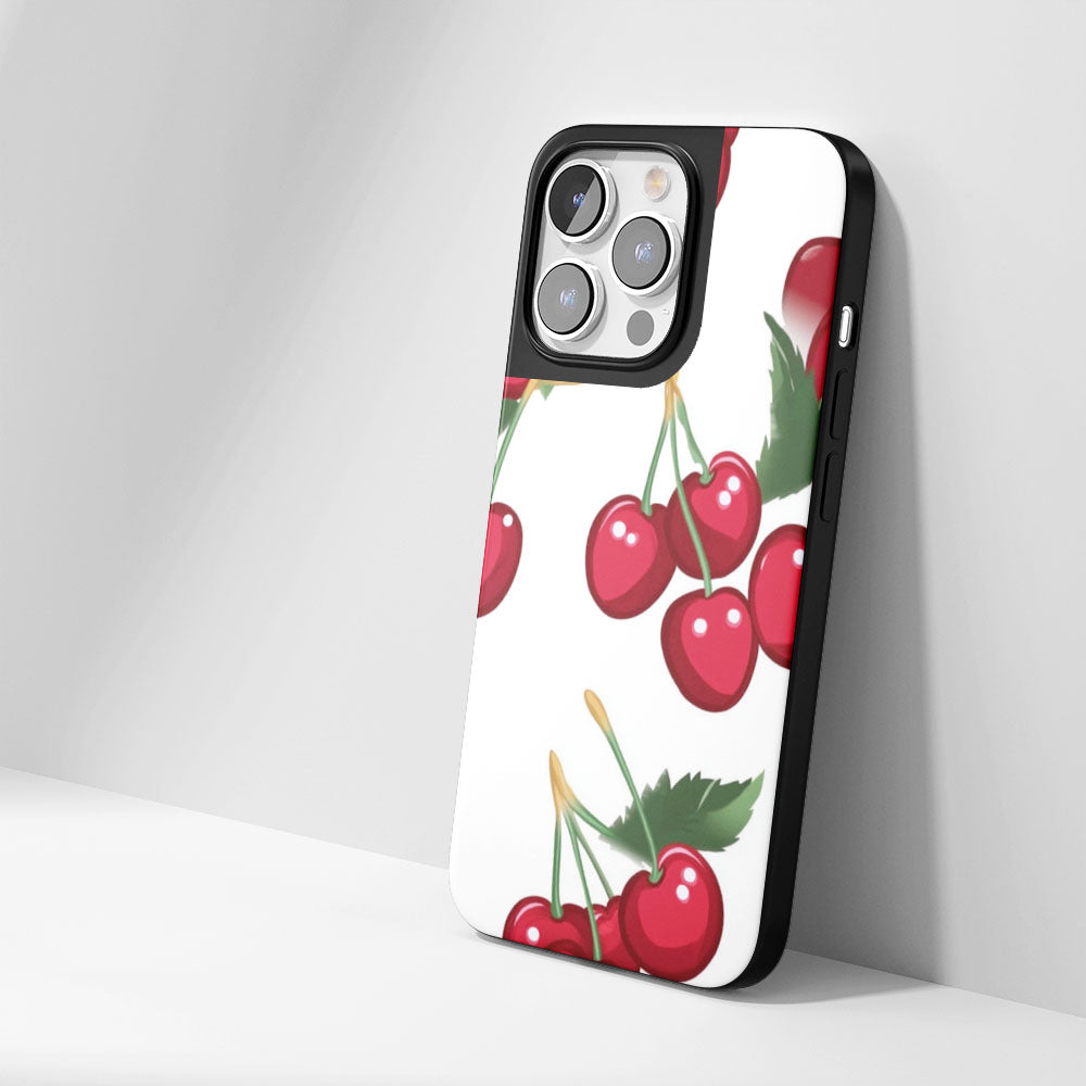 Industry-Level Tough Matte Cherries iPhone Case