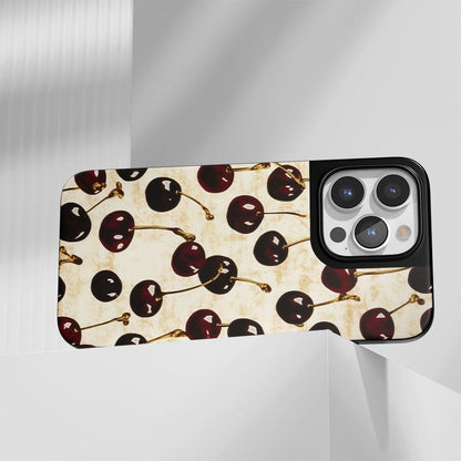 Industry-Level Tough Matte Cherries iPhone Case