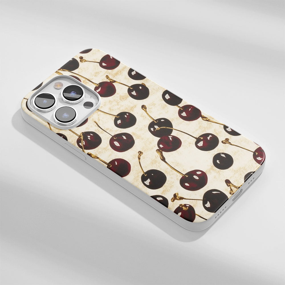 Latest 3rd-Generation Crystal Tough Glossy Cherries iPhone Case