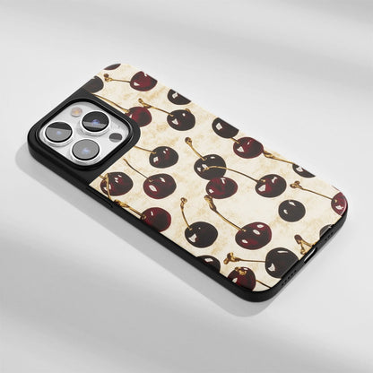 Industry-Level Tough Matte Cherries iPhone Case