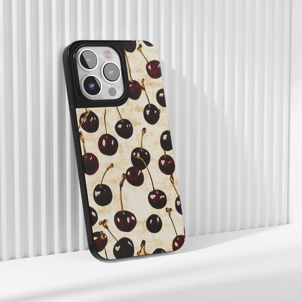 Industry-Level Tough Matte Cherries iPhone Case