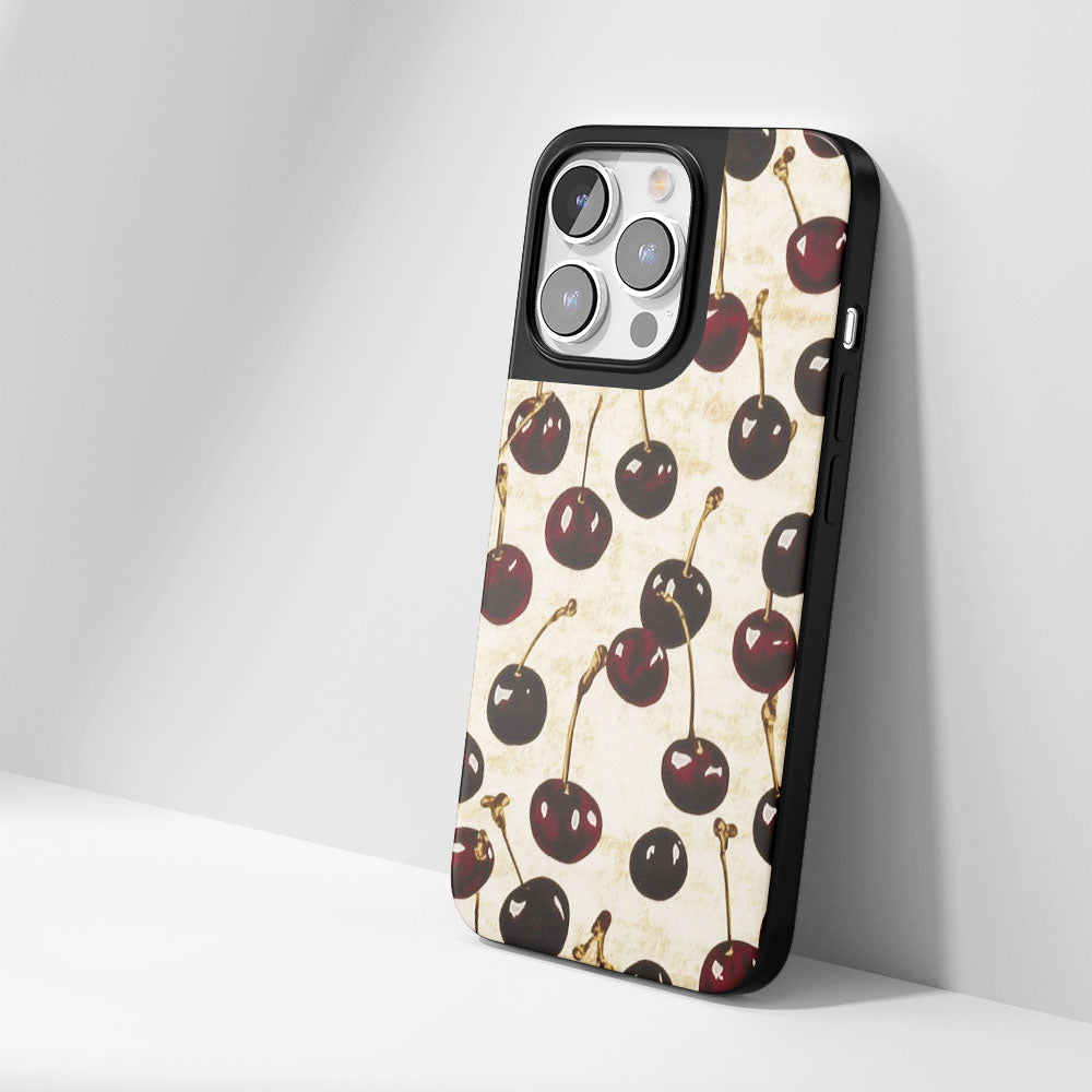 Industry-Level Tough Matte Cherries iPhone Case