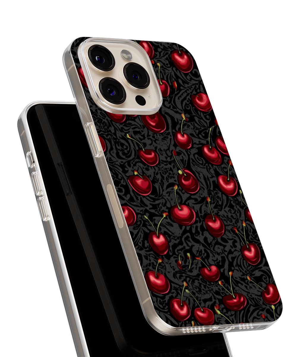 Latest 3rd-Generation Crystal Tough Glossy Cherries iPhone Case (MagSafe-Compatible)
