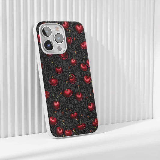 Latest 3rd-Generation Crystal Tough Glossy Cherries iPhone Case