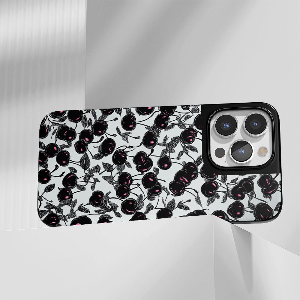 Industry-Level Tough Matte Cherries iPhone Case