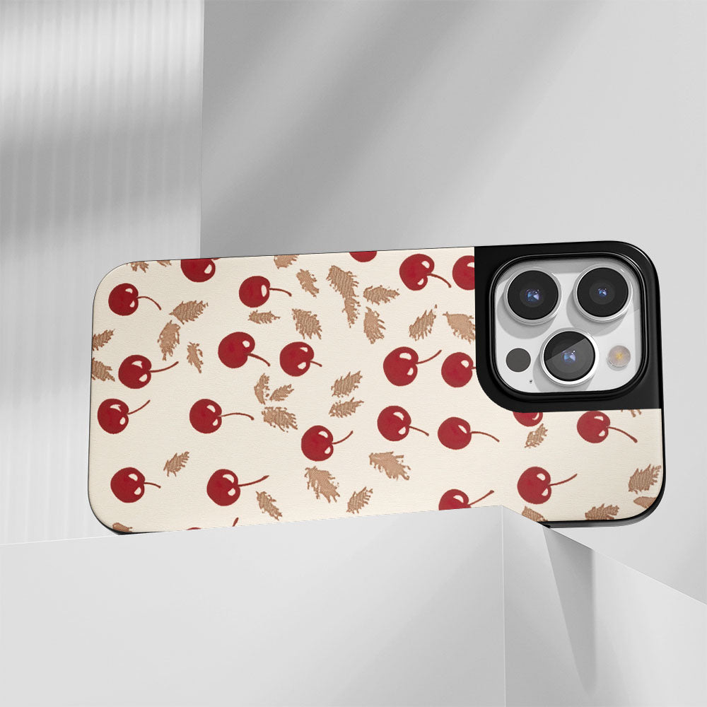 Industry-Level Tough Matte Cherries iPhone Case